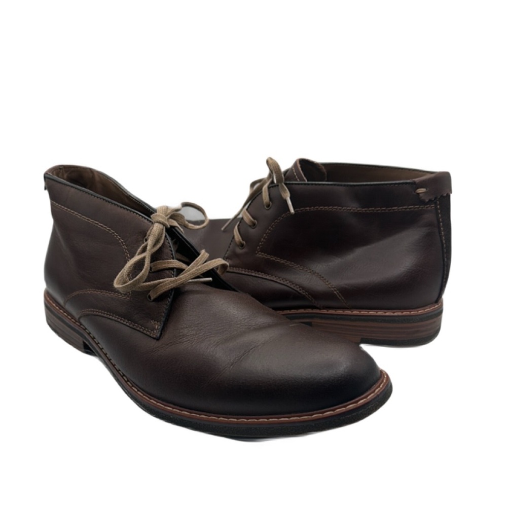 Chaps Sz 12 Brown‎ Leather Chukka Boots Classic Design